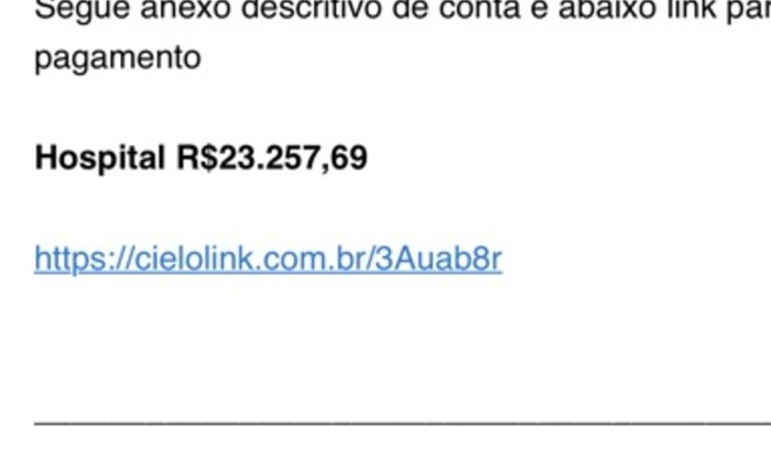 conta hospital- Ajuda Julia