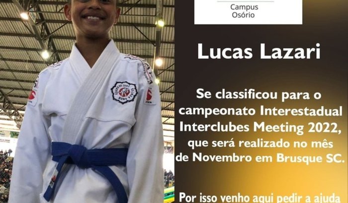 despesas para competição de judô 