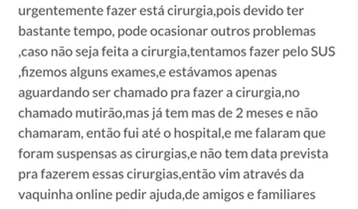 Cirurgia do meu filho Kauã Victor