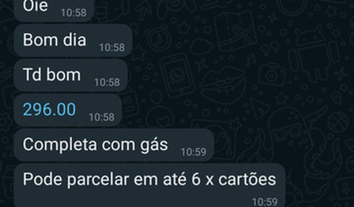 Botijão de gas