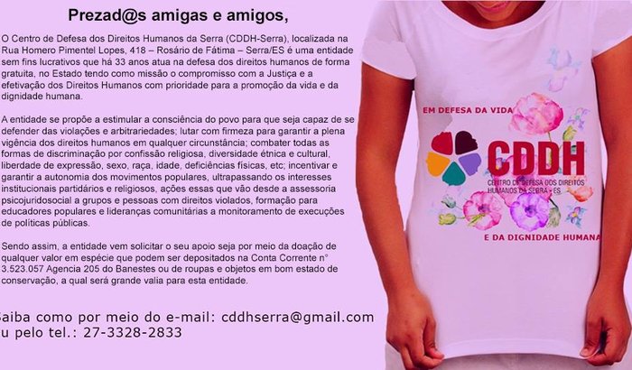 Ação entre amigos do CDDH-Serra