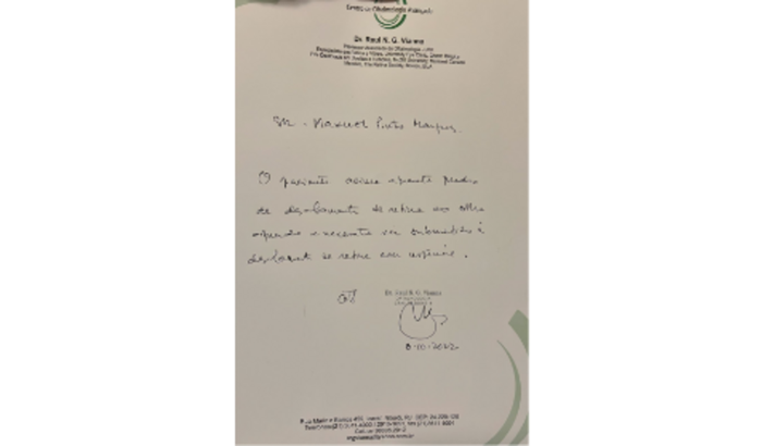 Cirurgia - Descolamento de Retina