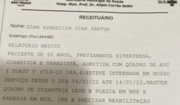 Aparelho de reabilitação da mão esquerda