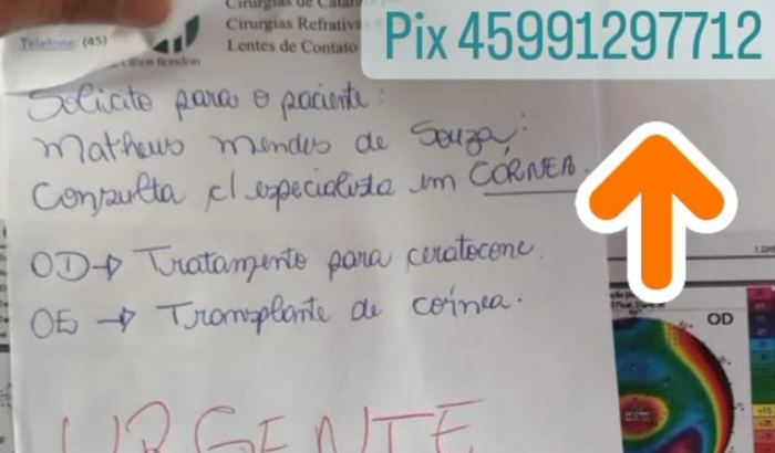 Ajuda no Oftomologista do Matheus