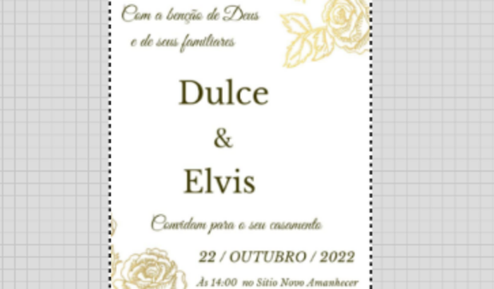 Ajuda para comida do casamento do cunhado.