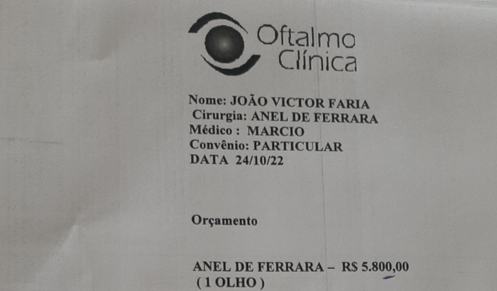 Cirurgia (Anel de ferrara) - CERATOCONE - João Victor Faria
