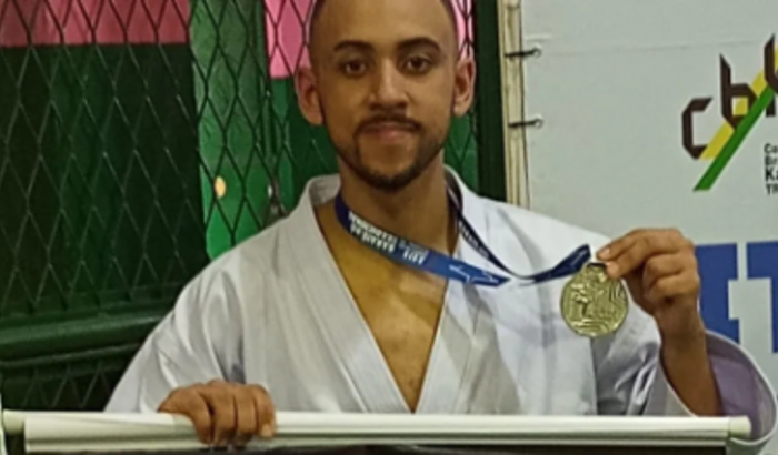 Lucas Veloso no Brasileirão de Karatê em Goiás 