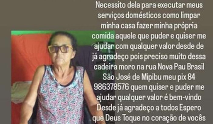 Perdi minhas duas pernas preciso de uma cadeira de rodas motorizada