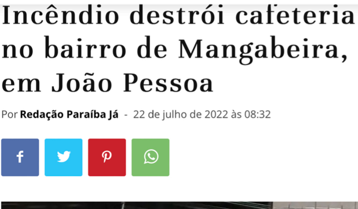 Incêndio na Cafeteria-Ajude a Reconstruir