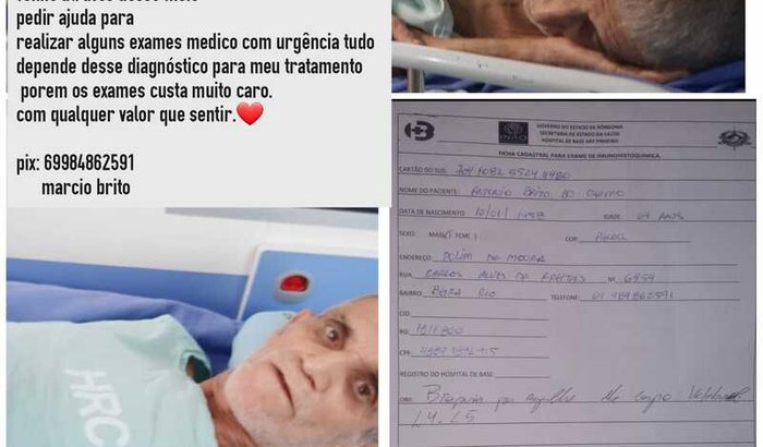 Ajuda no tratamento  do Sr Antônio brito do carmo.