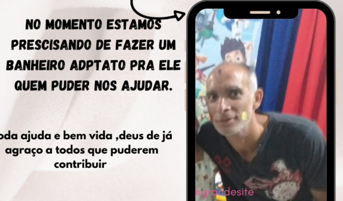 Para ajudar na construção do banheiro adptato pra ele