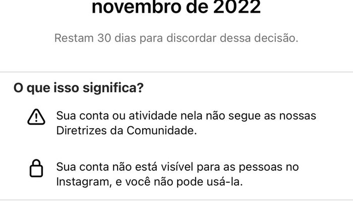 BLOQUEIO NO INSTAGRAM