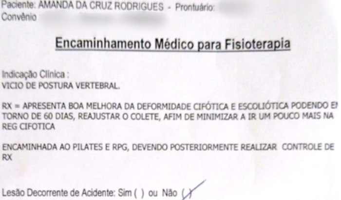 Fisioterapia para Amanda