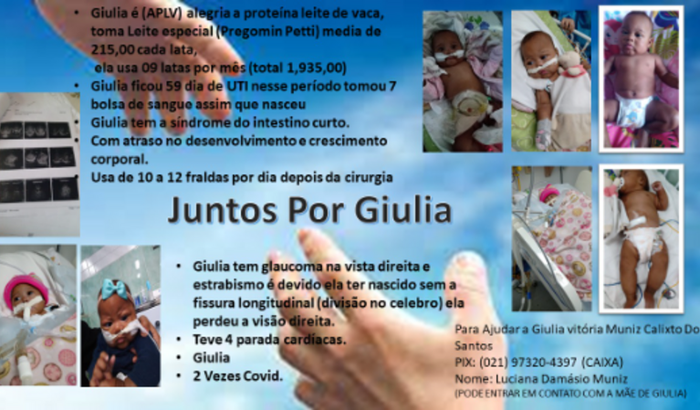 Ajuda para Giulia vitória