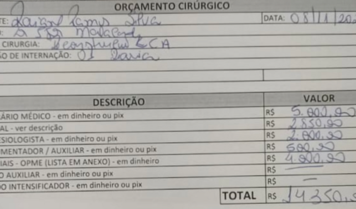 Cirurgia do joelho (ligamento cruzado )