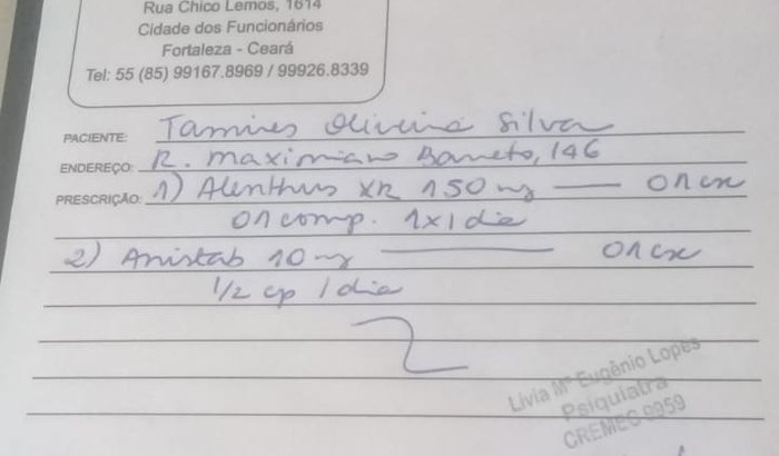 Medicações da Tamis