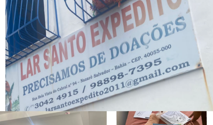 Arrecadação de fraldas geriátricas e despesas do lar.