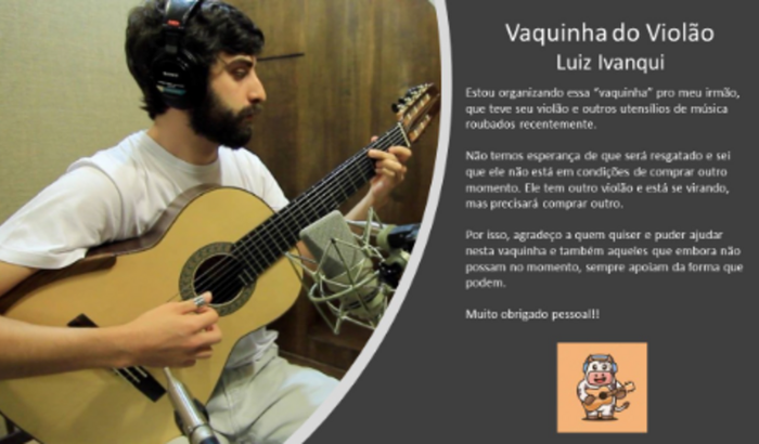 "Vaquinha" para o Luiz Ivanqui