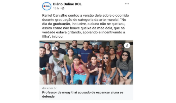 Ação solidária ao mestre Raniel 