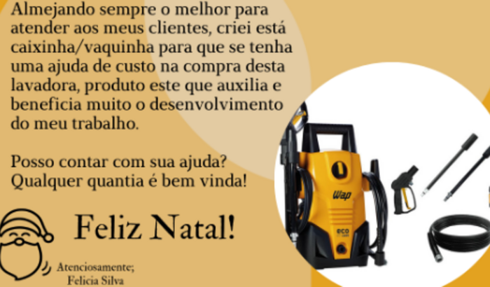 CAIXINHA DE NATAL PARA COMPRA DE MATERIAL DE TRABALHO 