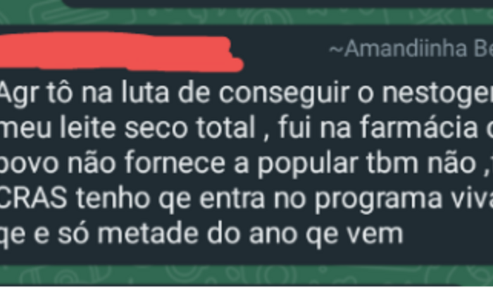Bebê está sem leite nestogeno