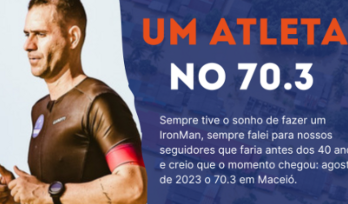 Um Atleta no primeiro IronMan 70.3