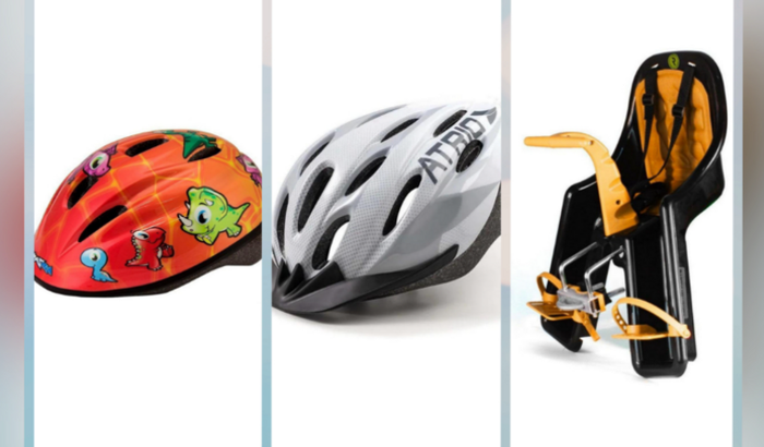 KIT 2 CAPACETES + CADEIRA INFANTIL P BIKE.