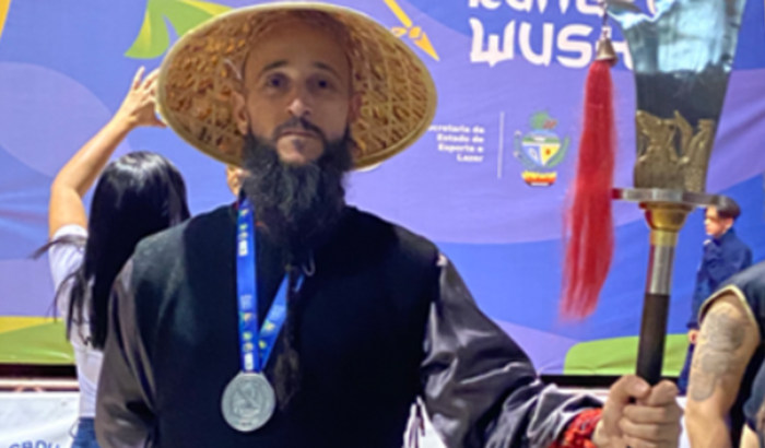 Santto no Campeonato Mundial de Kungfu 2023
