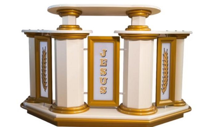 Ajuda para comprar o púlpito da igreja e as cadeiras 