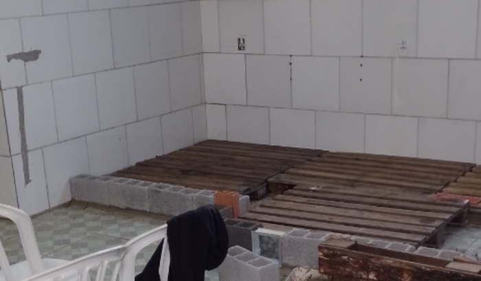 Construção altar do igreja