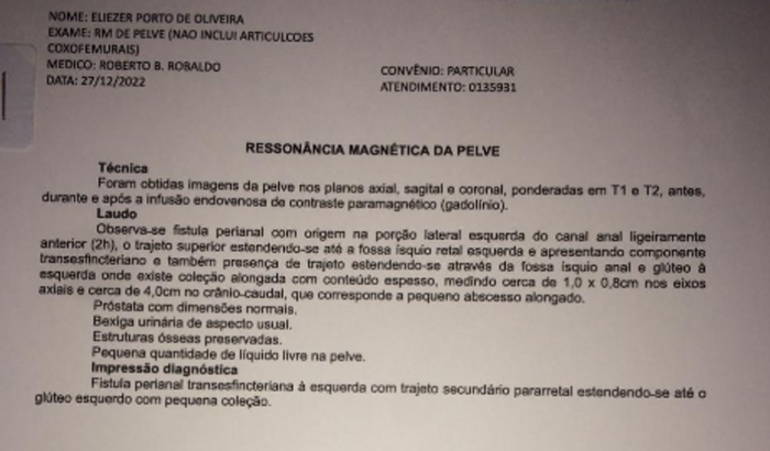 Cirurgia de emergência fístula perianal