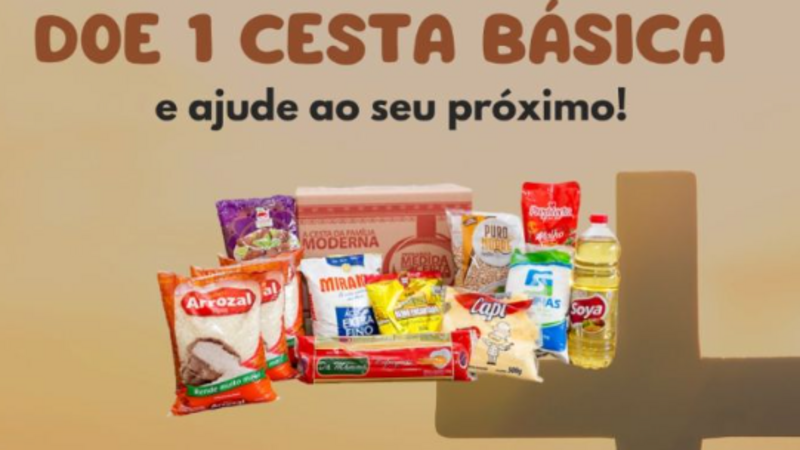 Ajudar famílias com cestas básicas 