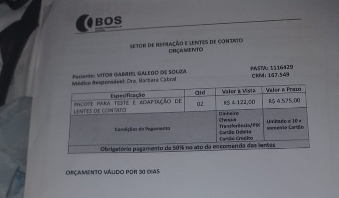 Ajudem VITOR voltar a enxergar!!!