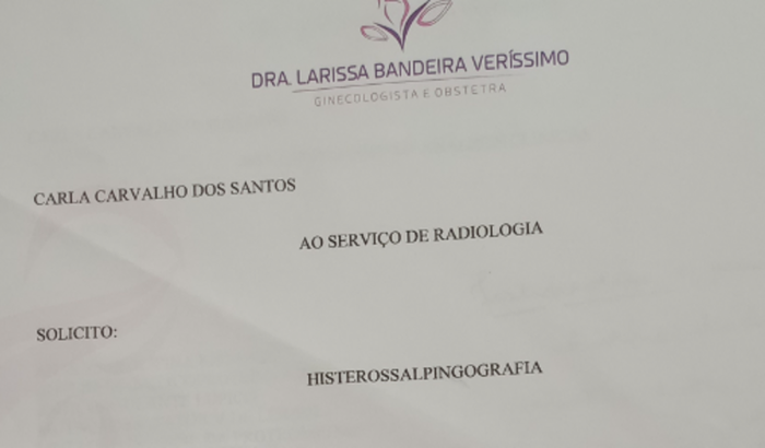 Exame de radiografia das trompas