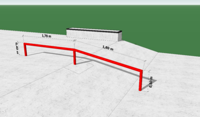 Corrimão novo da lagoa