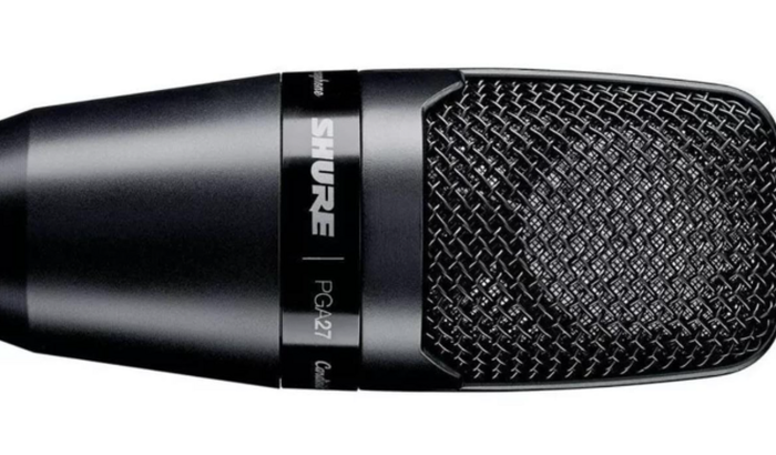 Microfone condensador+interface de audio 