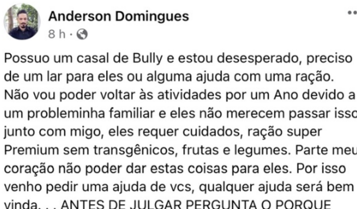 Ajudar o Anderson Domingues a comprar ração para os dogs dele