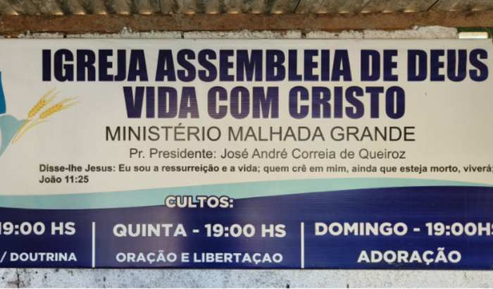 Construção do Templo AD Vida com Cristo no Sítio Malhada Grande 