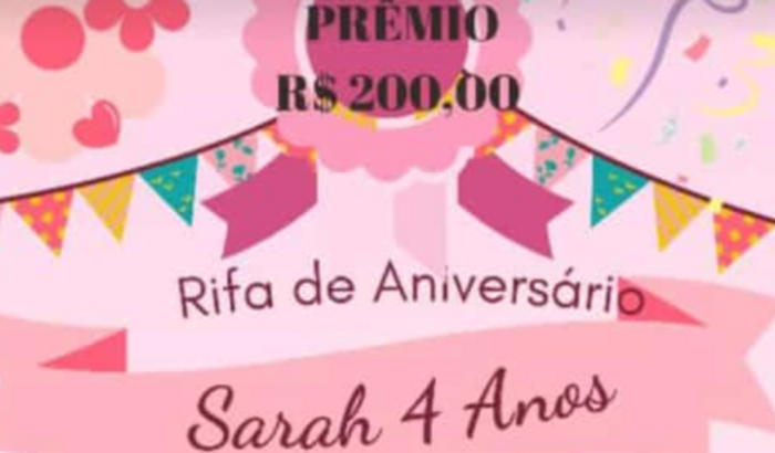 Rifa de Aniversário da Sarah
