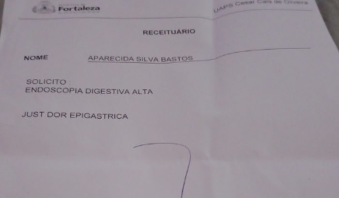 Ajuda para fazer um exame de endoscopia.
