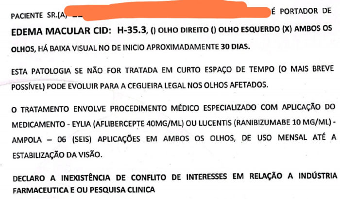 Ajuda para poder enxergar 