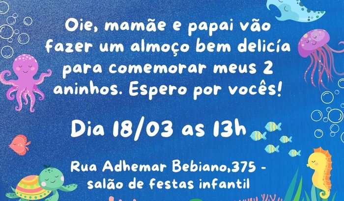 Choop do aniversaio do Theo