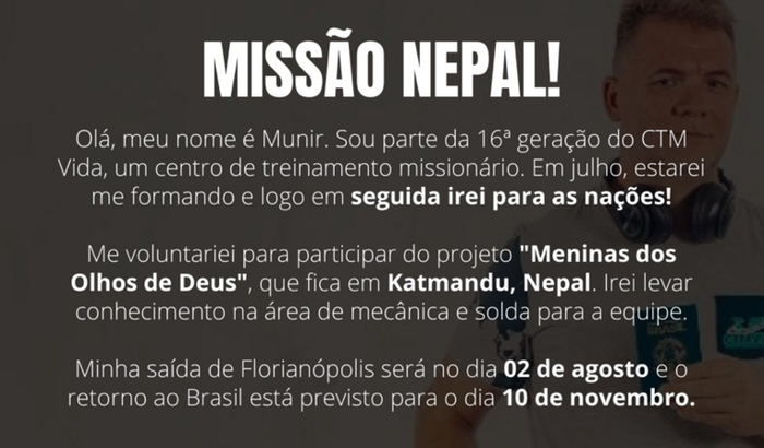 Envie Munir ao Nepal 