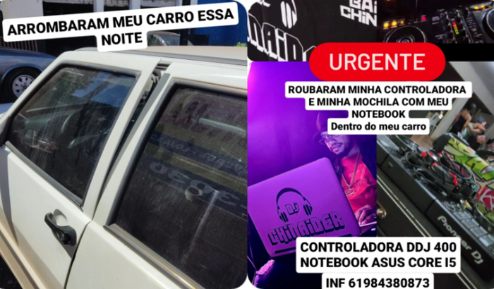 Meus equipamentos foram roubados 