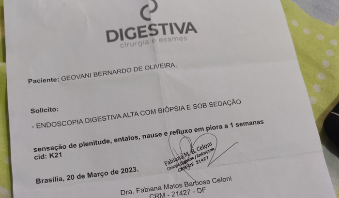 ME AJUDE A FAZER MEU EXAME DE ENDOSCOPIA
