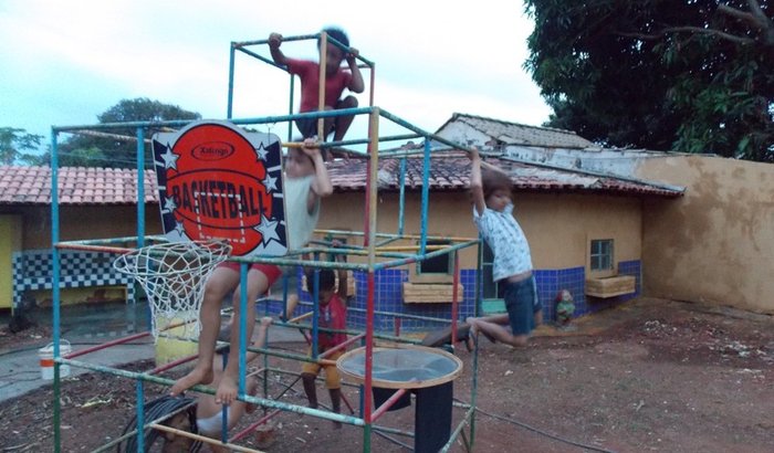 Gramado da Casa Crioula para as crianças!