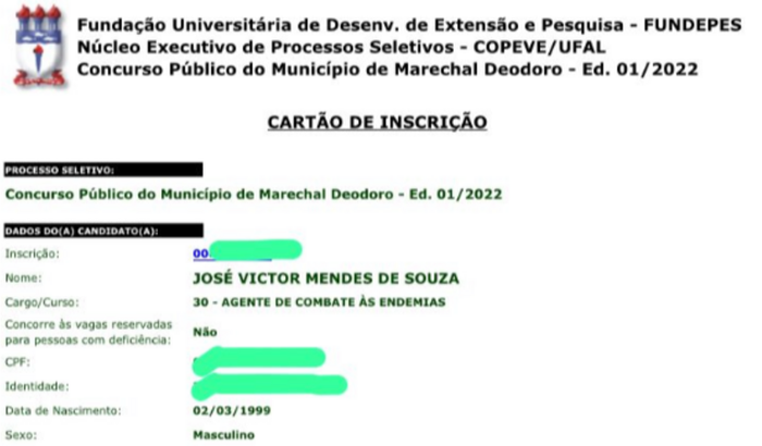 Valor para fazer prova de concurso!