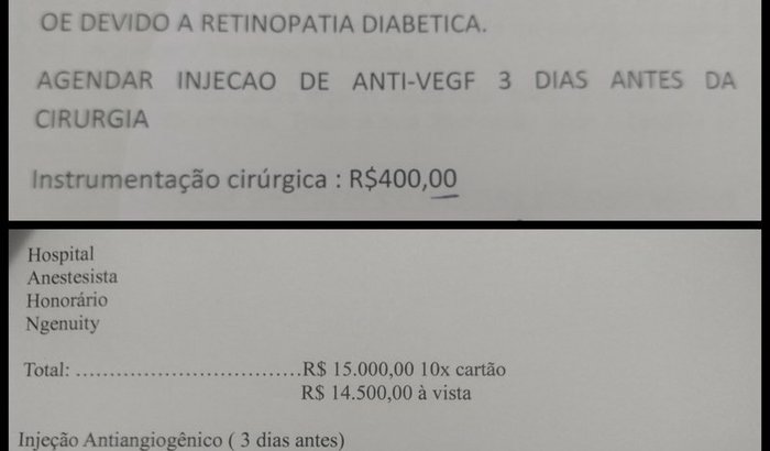Ajuda para cirurgia oftalmológica 