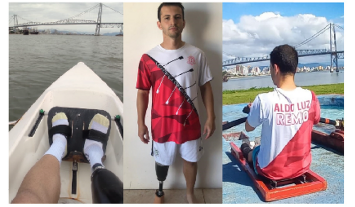 Prótese para praticar Remo