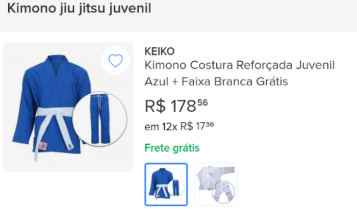 Kimono jiu-jitsu para Nathan 